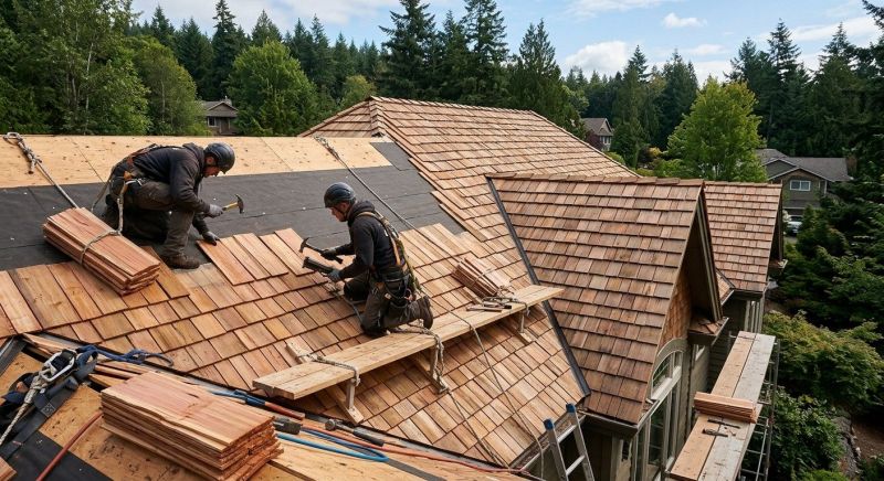 Cedar Roof Installation in Chesapeake Beach, MD