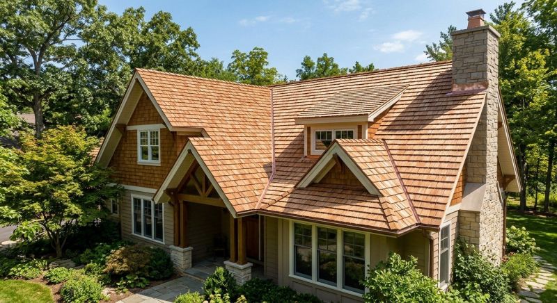 Cedar Shake Roof Construction in Chesapeake Beach, MD