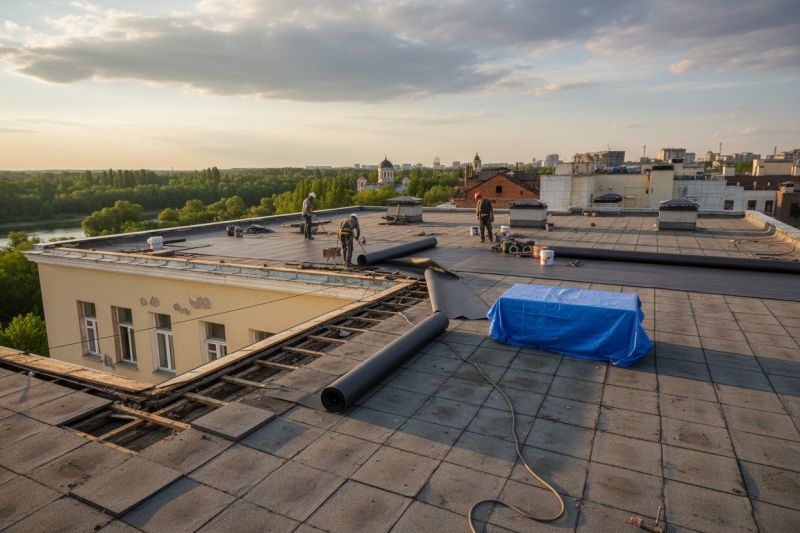 Single Ply Roof Replacement in Shady Side, MD