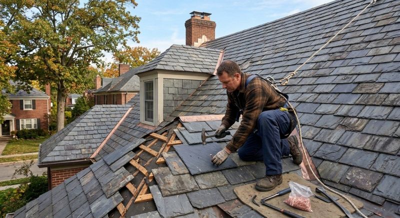 Slate Roof Leak Repair
